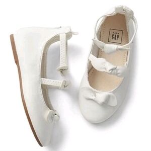 GAP White Girls' Bow Mary Jane Flats